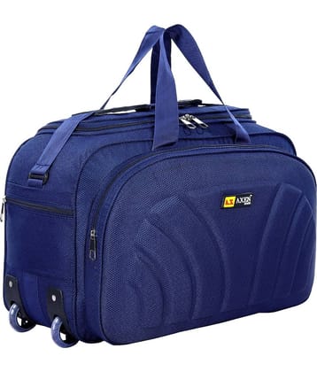 AXEN BAGS 60 Ltrs Navy Polyester Duffle Trolley