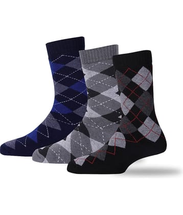 RC. ROYAL CLASS - Cotton Men's Colorblock Multicolor Full Length Socks ( Pack of 3 )