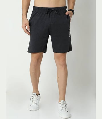 Ardeur - Charcoal Cotton Blend Men's Shorts ( Pack of 1 )