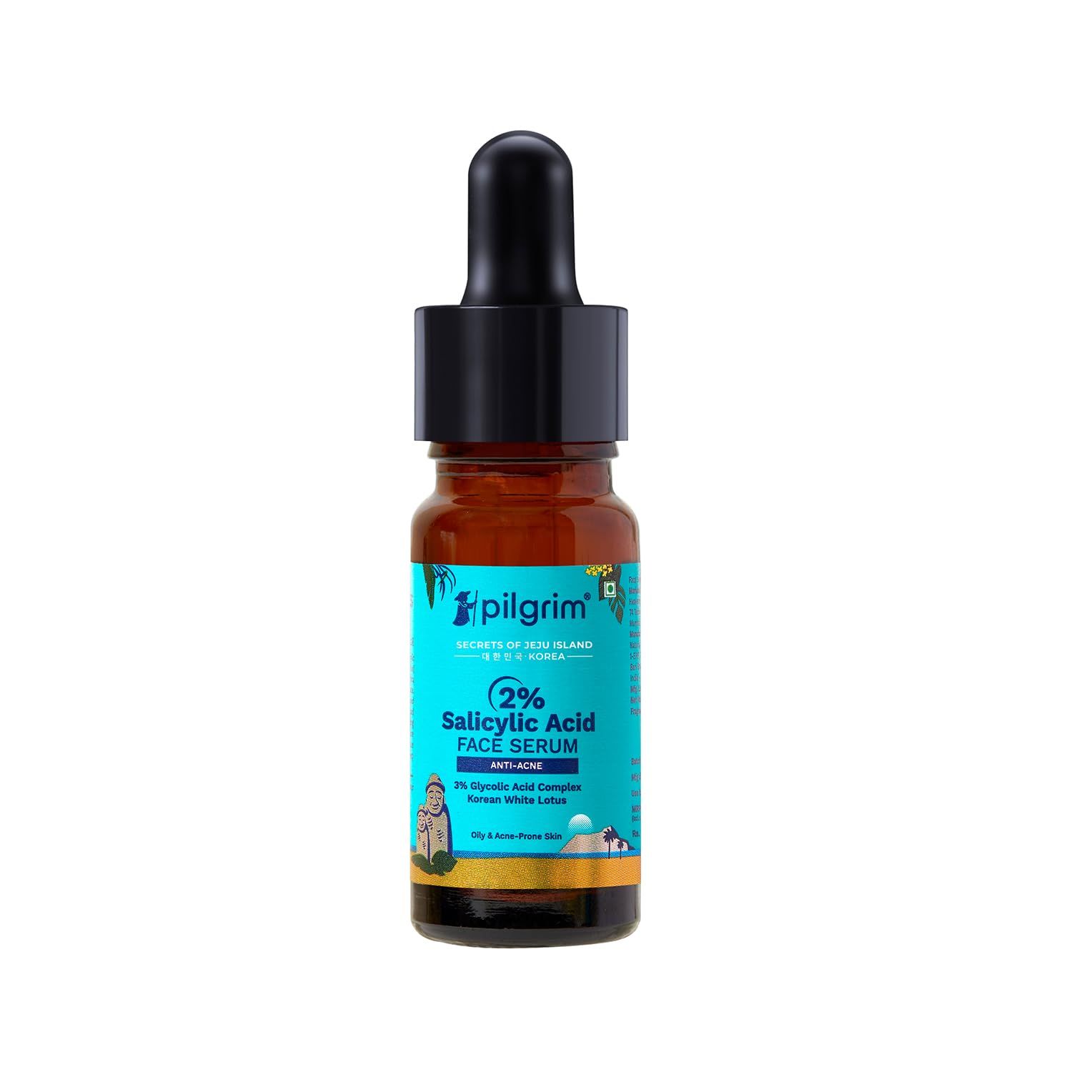 Pilgrim 2% Salicylic Acid Face Serum Anti-Acne | Fights Active Acne & Pimples | Reduces Blackheads,Oiliness, Excess Oil & Bumpy Texture | BHA Based Exfoliant | For Women and Men I10 ml Pilgrim 2% Salicylic Acid Face Serum Anti-Acne | Fights Active Acne &
