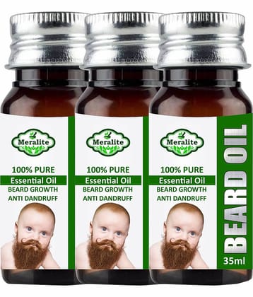 MERALITE Natural Beard Oil Hair Oil 105 ml Pack of 3