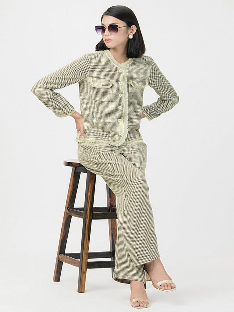 Winter Olive Tweed Set