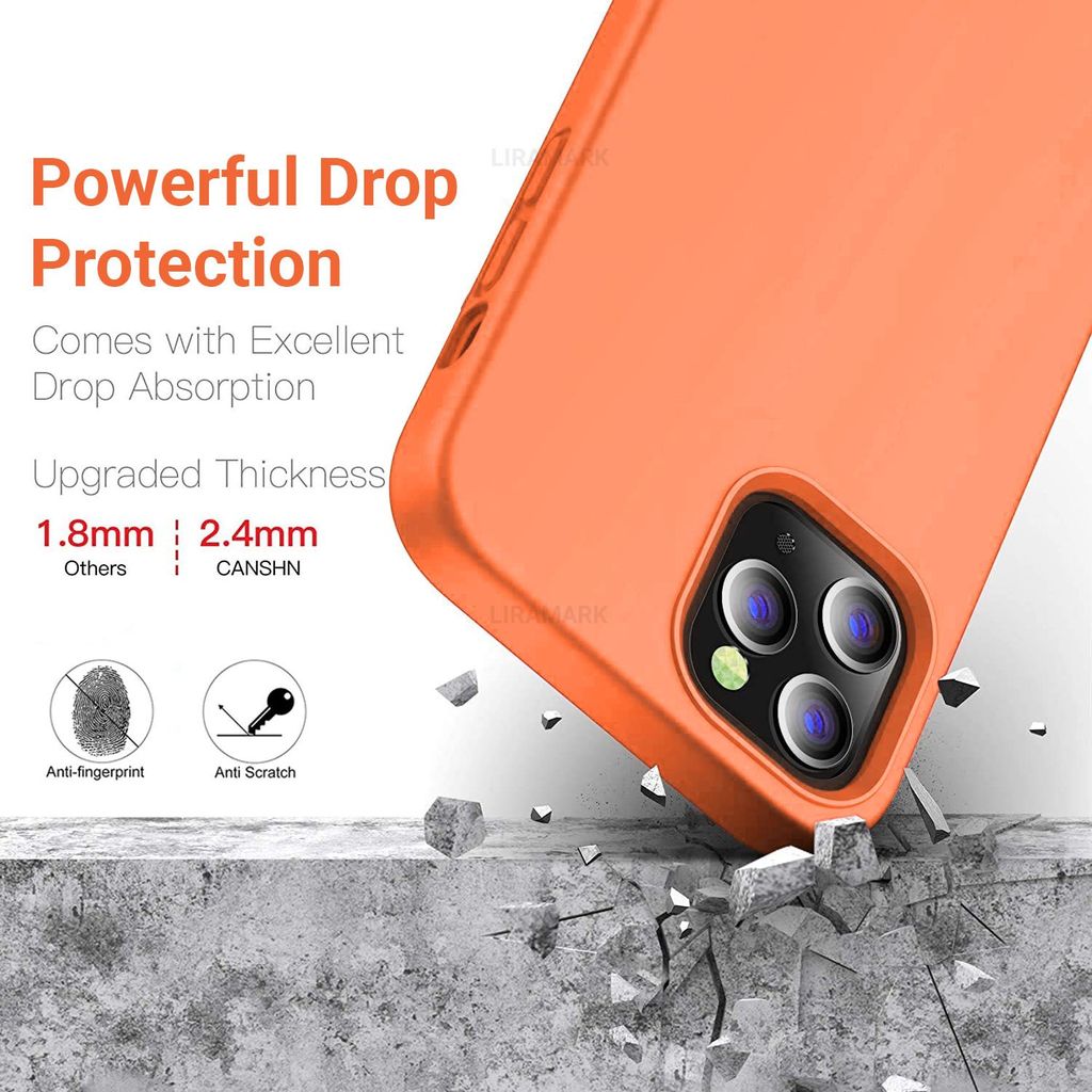 LIRAMARK Liquid Silicone Soft Back Cover Case for Apple iPhone 12 Pro Max (6.7 inch)