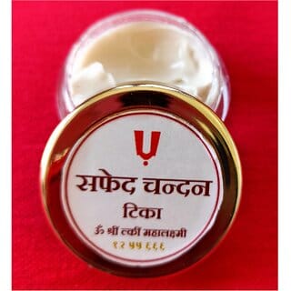 SAFED CHYANDAN TIKA MADE WITH REAL AND PURE SAFED CHANDAN.