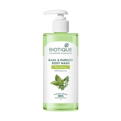 Biotique Basil & Parsley Revitalizing Body Wash 300ml (Pack of 1) Biotique Basil & Parsley Revitalizing Body Wash 300ml (Pack of 1) - Green / 300 ml (Pack of 1)