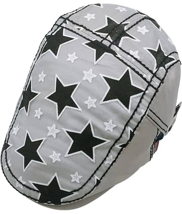 Zacharias Unisex Kids Cotton Beret Golf Cap jk-09 (Grey_2-6 Years) (Pack of 1)