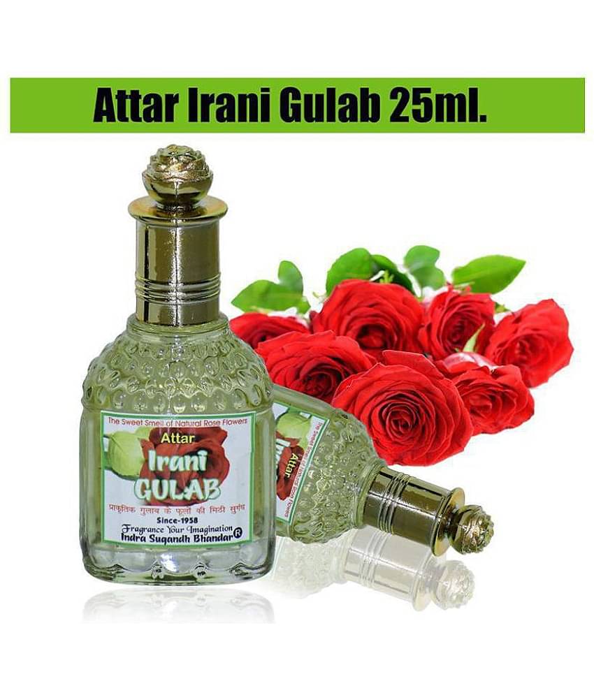INDRA SUGANDH BHANDAR Attar Irani Gulab Roll On (25ml) 100% Original ROSE Pure PERFUME Oil 24 Hours LONG LASTING FRAGRANCE …