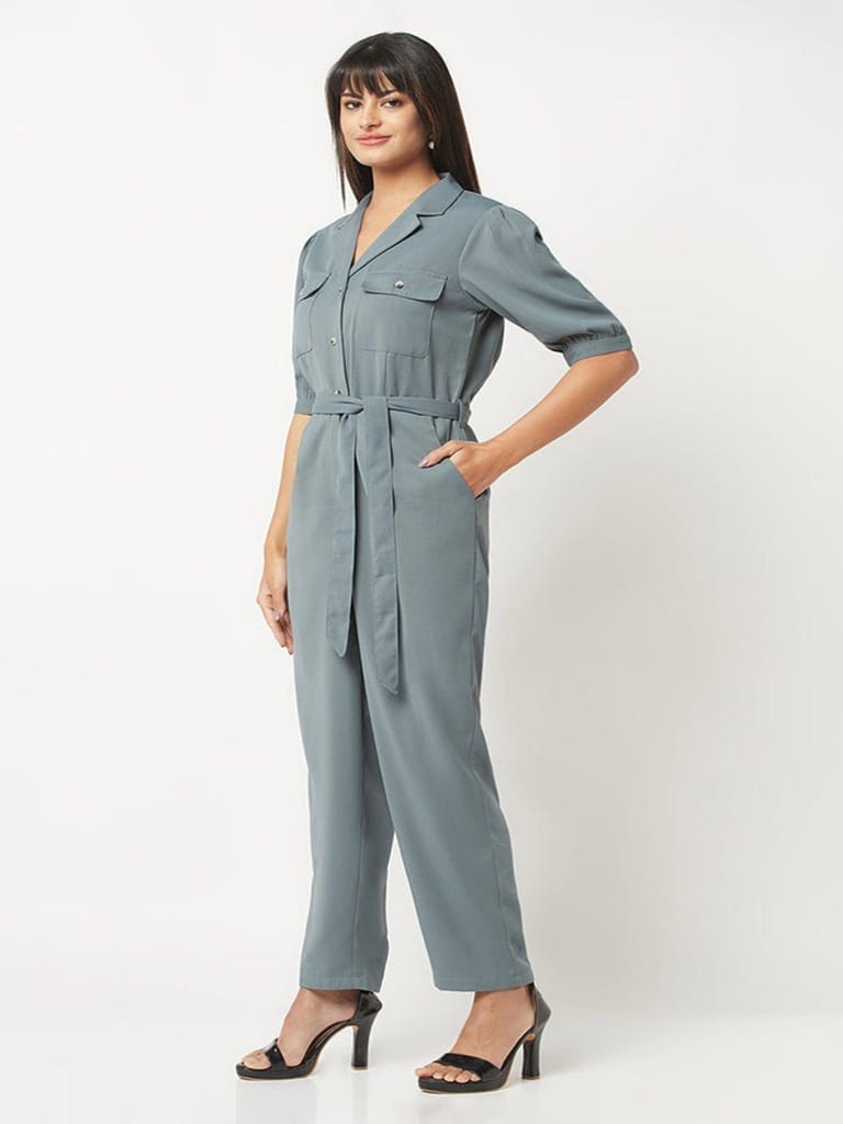 Rustic Blue Collar Jumpsuit