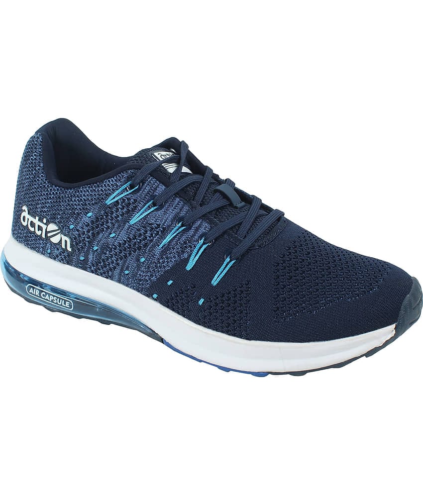Action Navy Blue Men's Sports Running Shoes