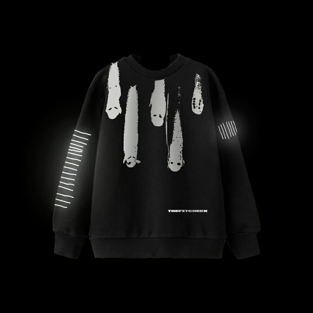 Phantom Reflective Pullover : The Haunting Edition Sweatshirt-S / Black