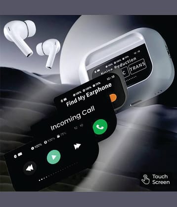 Tecsox Alpha smart Display In Ear TWS White