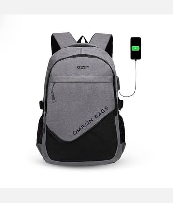 OMRON BAGS 28 Ltrs Polyester Backpack *For Men & Women ( Grey )