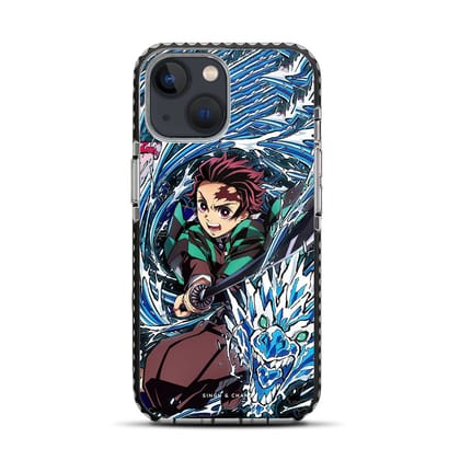 Tanjiro Water Breathing 2.0 Demon Slayer Anime iPhone 13 Mini Stride Phone Case-Stride