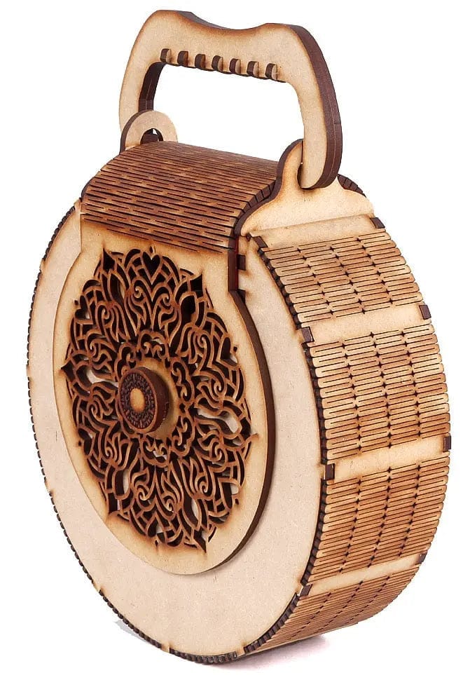 Handmade Wooden Handbag Purse - Unique Rakhi Gift for Sister