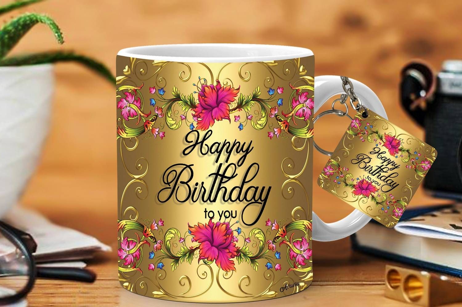 Mug, Keychain Gift Set
