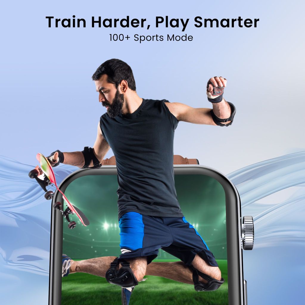 CELLECOR M9 Pro Blaze, 2.01" Amoled Display with Rotating Crown, Voice Assistance, Advanced Chipset, BT Calling, Fast Charge, 100+ Sports Mode & Watch Faces, Upto 5 Day Battery, IP67 (Brown)