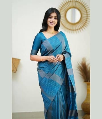 fab woven Art Silk Woven Kanjeevaram Sarees With Unstitched Blouse Piece ( Rani )