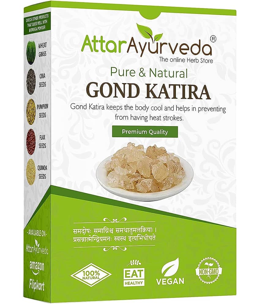 Attar Ayurveda Gond Katira Pure (Edible Gum) - (200 grams) | High Cooling Properties | Nutrition Food |