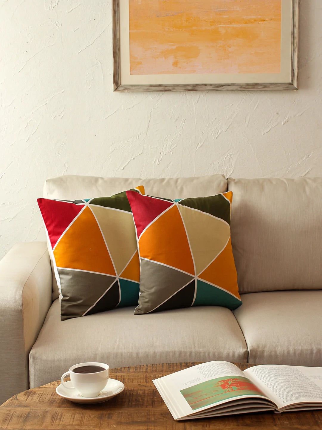 Color Block Cushion Cover - Medium