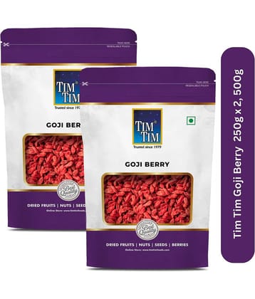 Tim Tim Goji Berries 500g (250g x 2) | Premium Dried Goji Berries | Rich in Antioxidants & Vitamins | Healthy Snack for Immunity & Energy