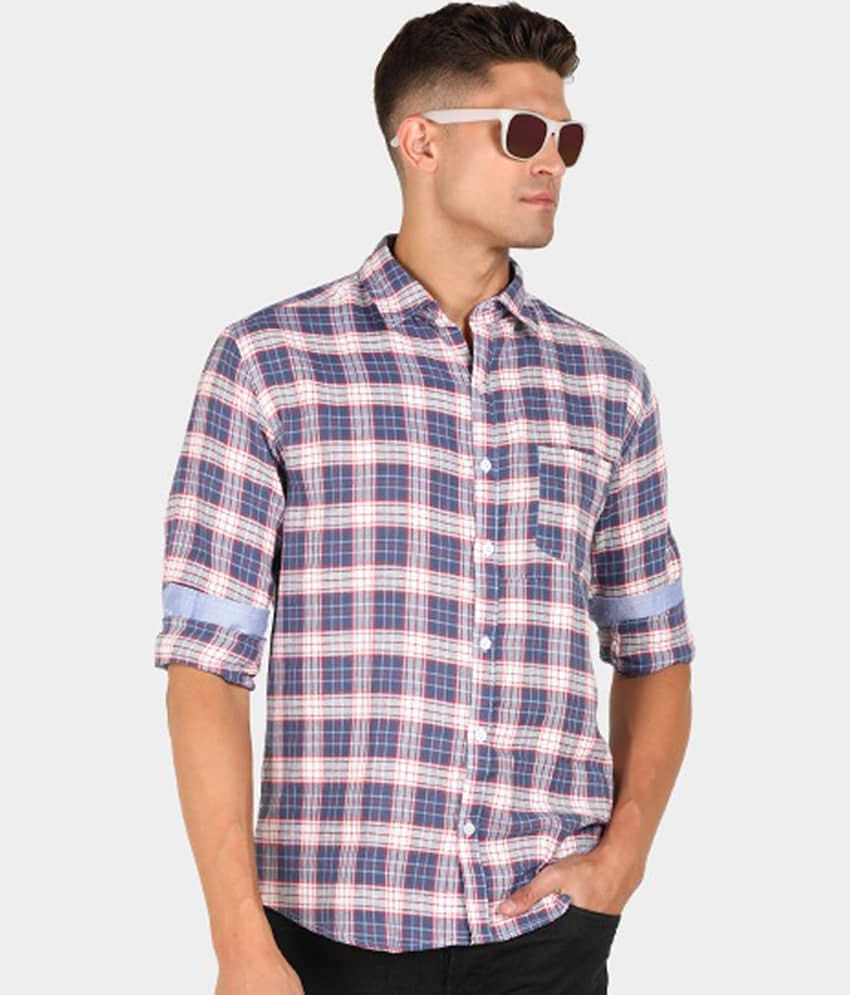 Life Roads - Multi Cotton Slim Fit Men's Casual Shirt ( Pack of 1 )