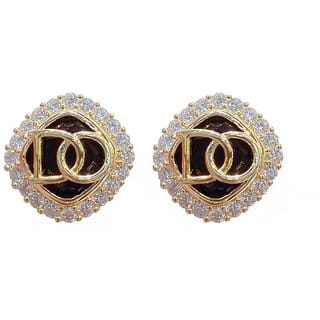 Black and White Diamond Stud Earring