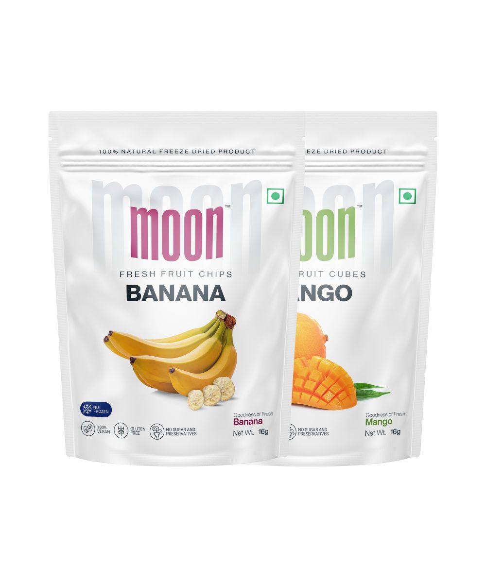 Moon Freeze Dried Banana Chips And Mango Combo, 32 gm
