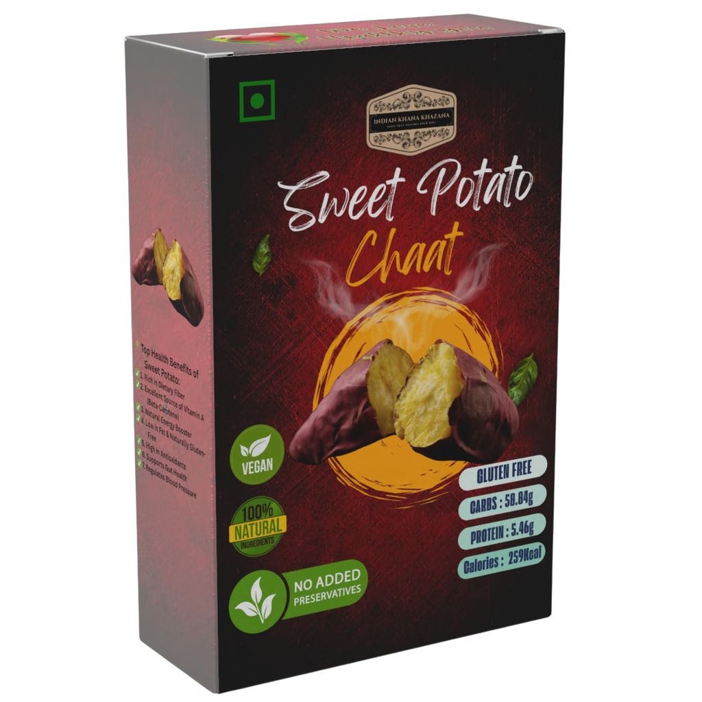 Sweet Potato Roasted Plain Super food | Pre-workout Diet INDIAN KHANA KHAZANA Ready to eat | Indian Tasty Flavour Ready to Eat Super Food Sweet Potato | No Added Preservative and Colours | Pack of 2 (200gm+200gm)