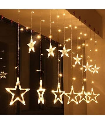 MIRADH Yellow 3Mtr Curtain String Light ( Pack of 1 )