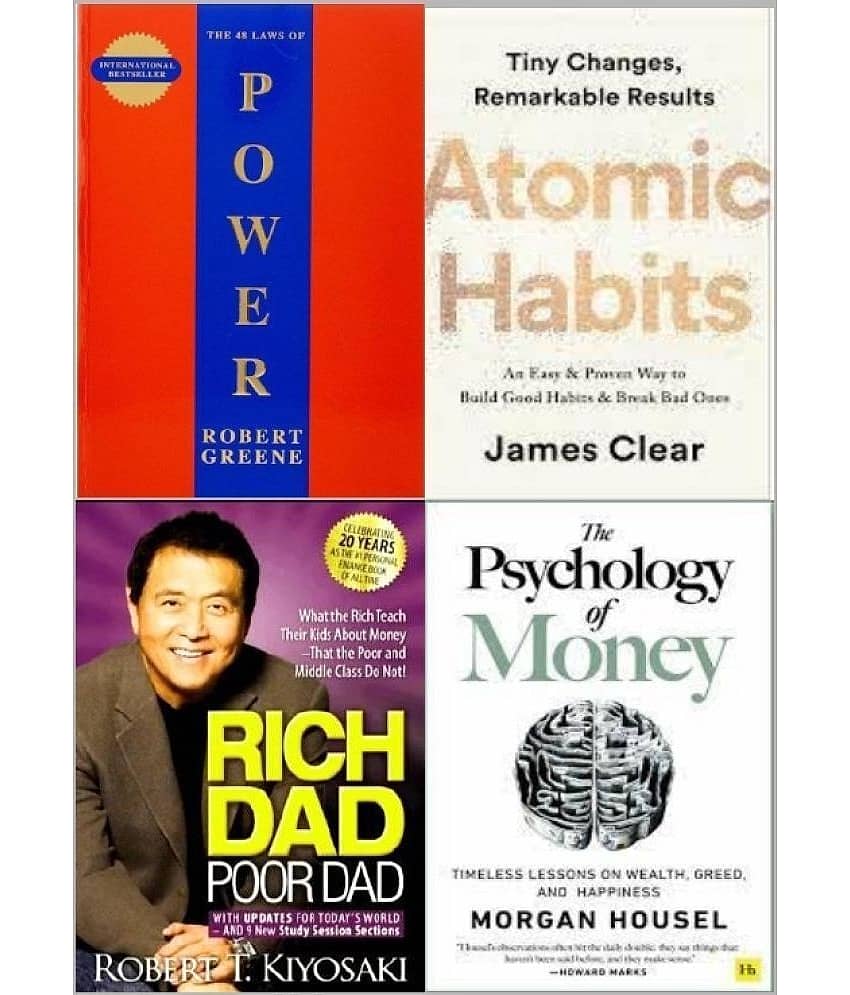 The 48 Laws Of Power + Atomic Habits + The Psychology of Money + Rich Dad Poor Dad