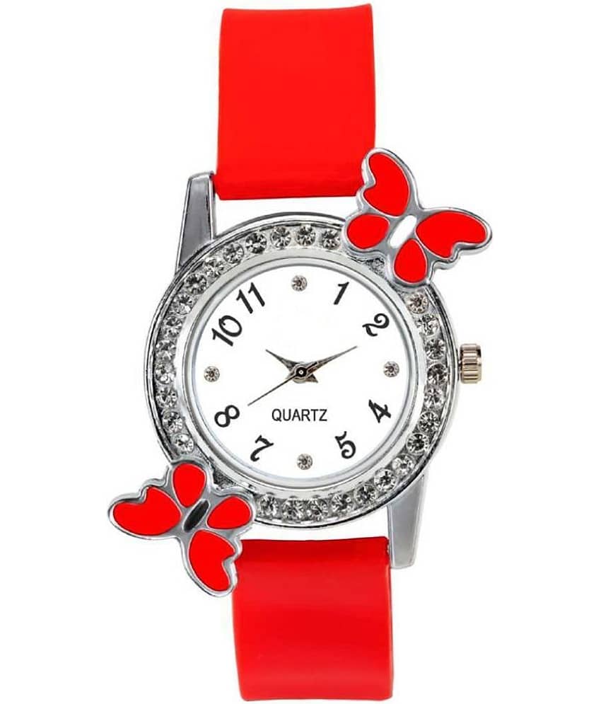 EMPERO - Red PU Analog Womens Watch