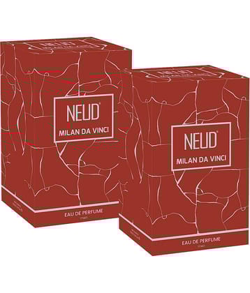 NEUD Milan Da Vinci Luxury Perfume for Cosmopolitan Men Long Lasting EDP, 100 ml Each (Pack of 2)