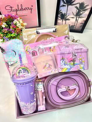 Goodies Gift Hamper | hamper ideas for kids | Unicorn gift hamper | Unicorn Combo-With basket including products