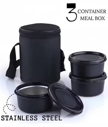 analog kichenware Adult/School/Office Stainless Steel Lunch Box 3 - Container ( Pack of 1 )