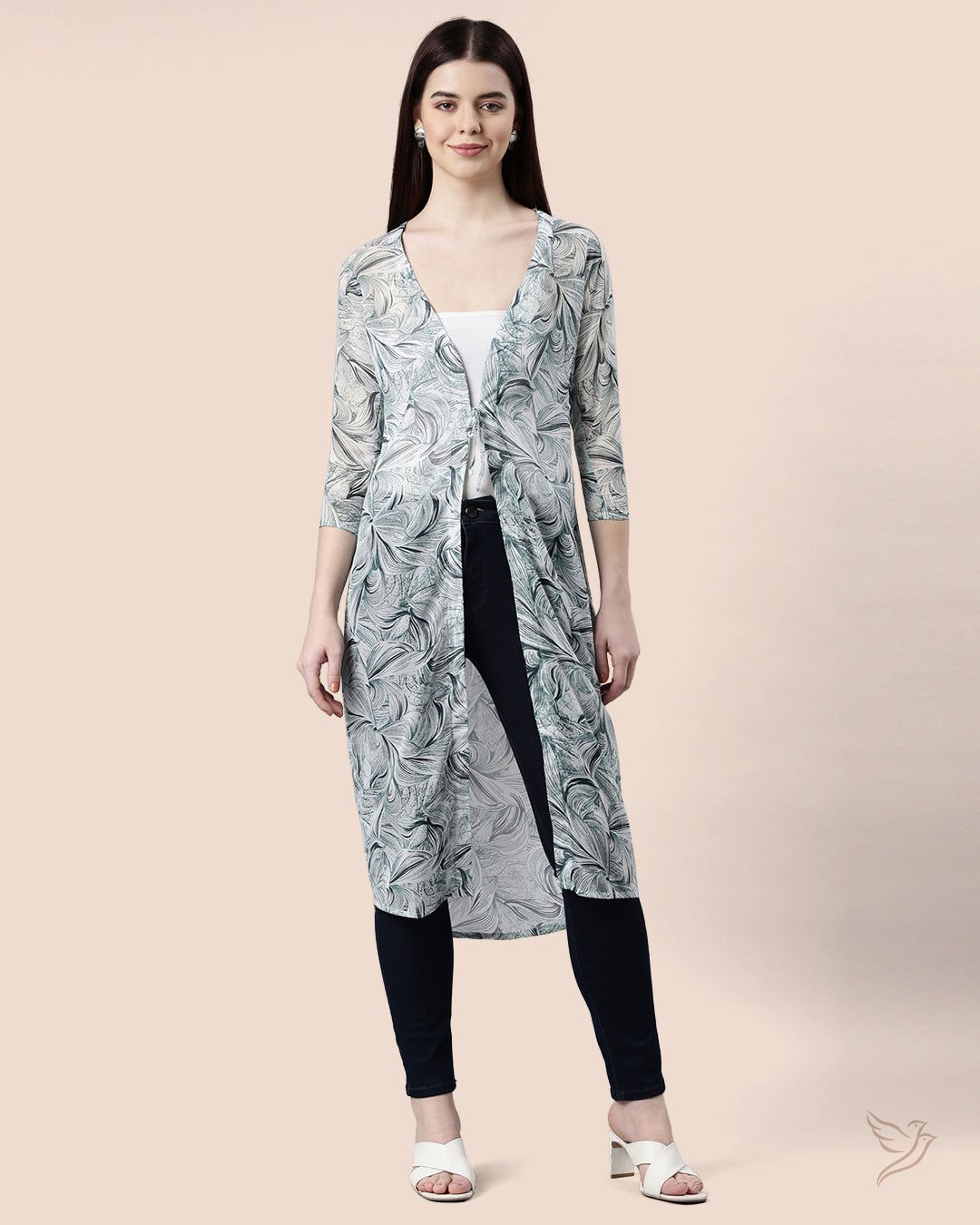 Georgette Shrug-S / Mint Olive Shrug