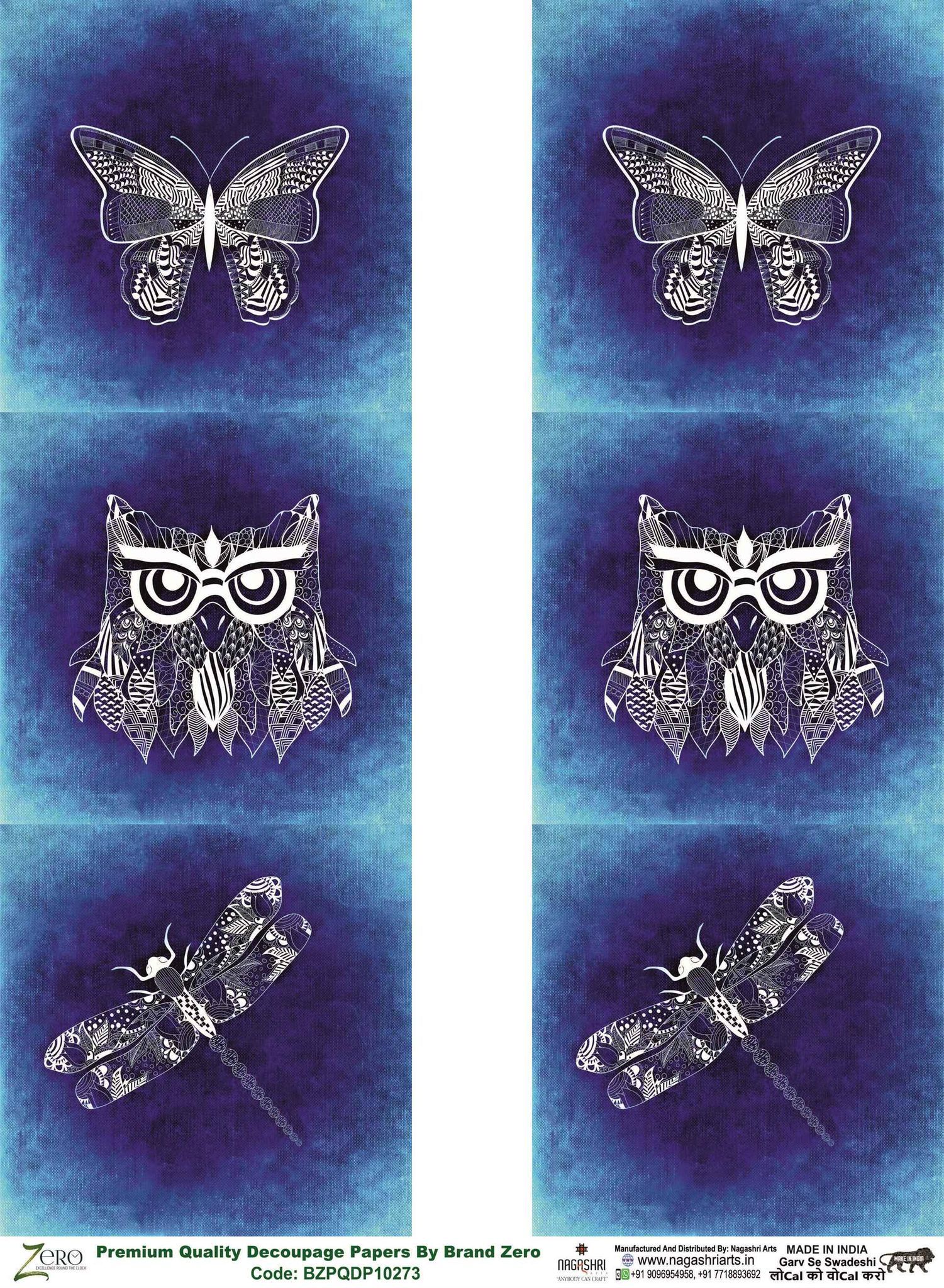 Brand Zero Premium Quality Decoupage Paper Pack of Two - Design Code: BZPQDP10273