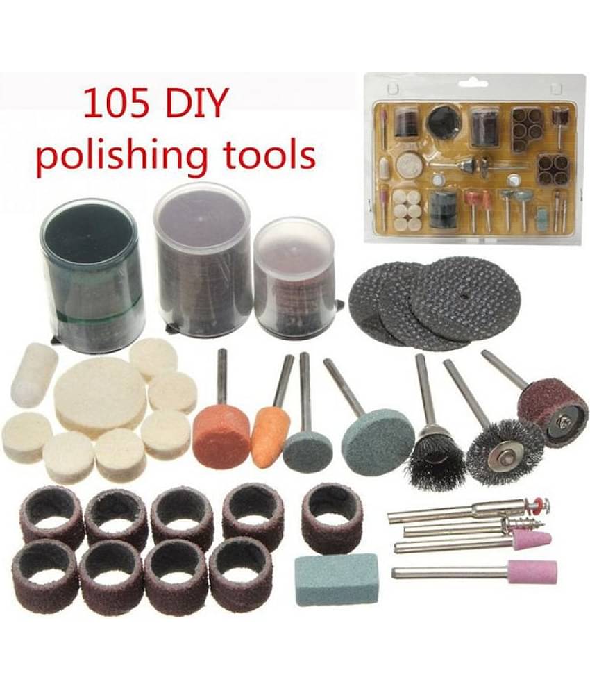 105 Pieces Rotary Power Tool Set Mini Drill Kit Fits 18 Shank Sanding Polishing