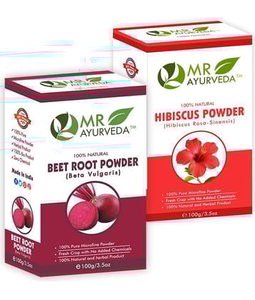 MR Ayurveda BeetRoot & Hibiscus Powder Face Pack Masks 200 gm Pack of 2