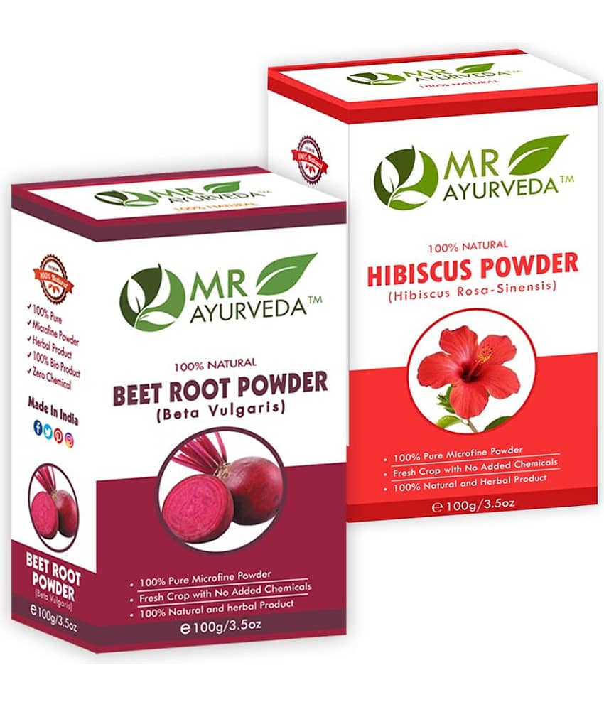 MR Ayurveda BeetRoot & Hibiscus Powder Face Pack Masks 200 gm Pack of 2