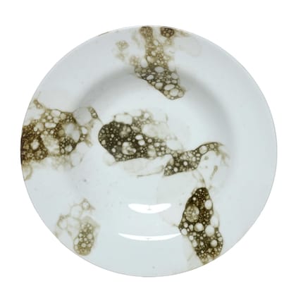 Tablejoy Pasta Plate Set Of 4, Olive Poreclain Round Plate For Dining Table, Home, Restaurant & Gifting, Microwave And Diswasher Safe, Aesthetic Design, Light Weight And Durable, Spill Proof