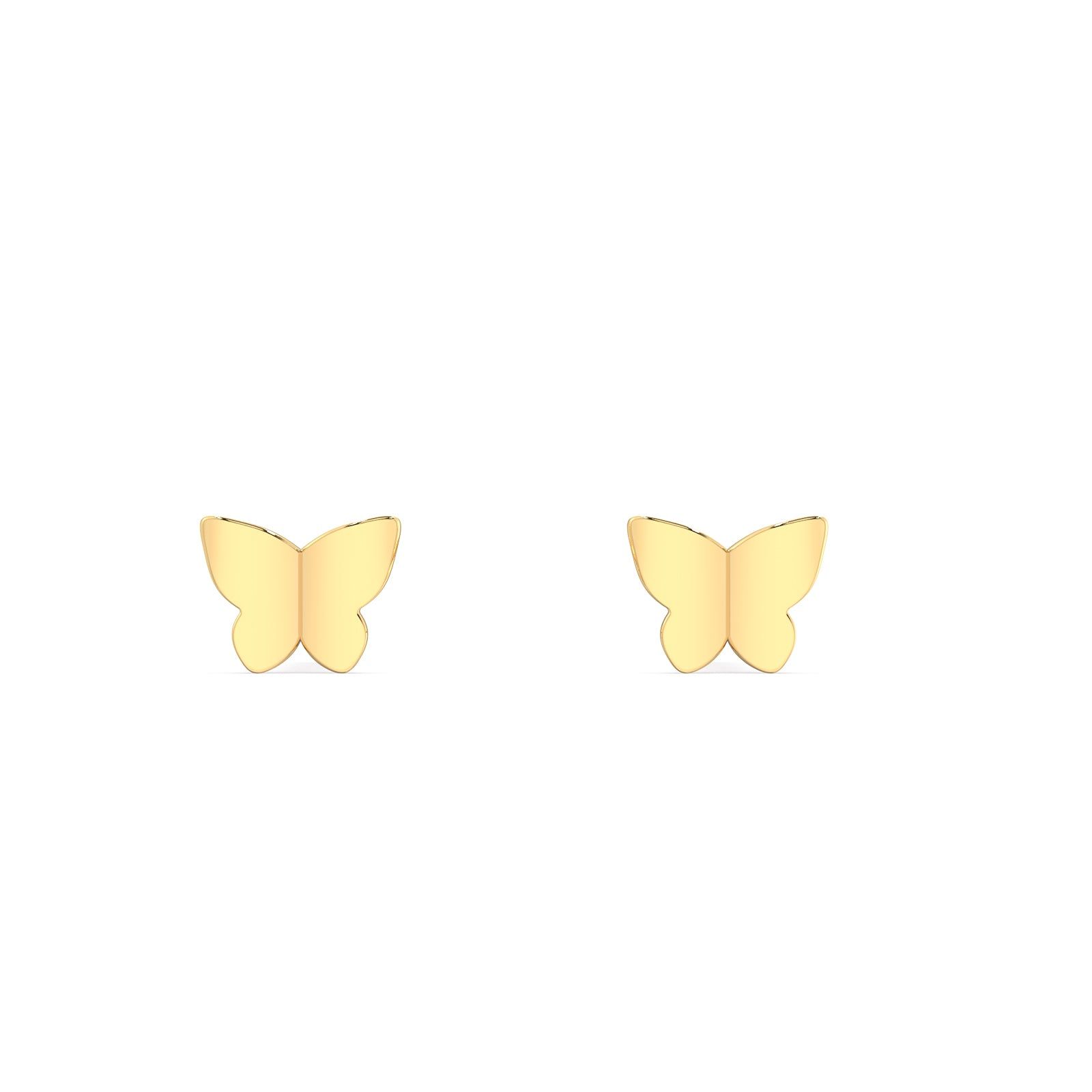 Dainty butterfly stud earring set - Pair-14k gold plated