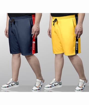 Ardeur Multi Cotton Blend Men's Shorts ( Pack of 2 )