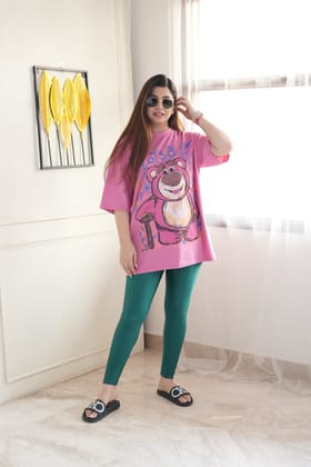 Green Glossy Leggings-3XL