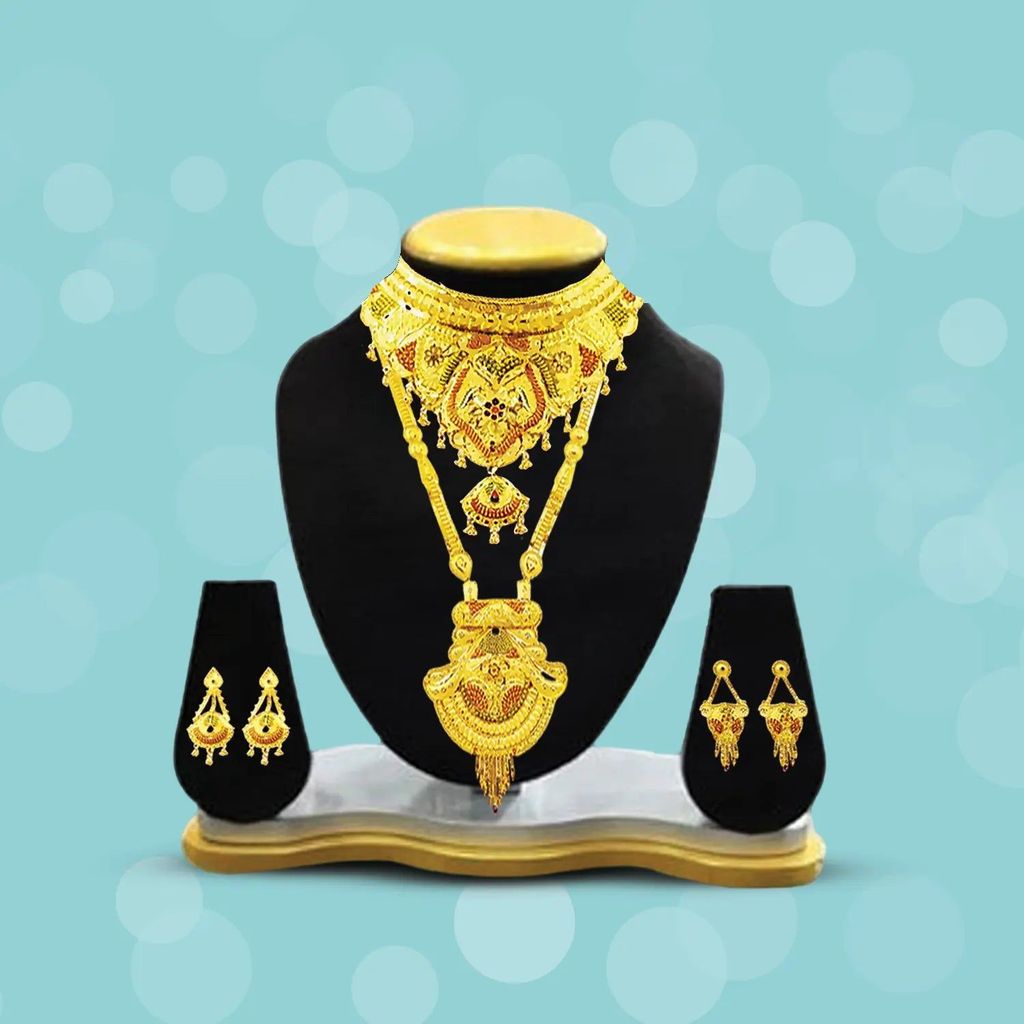Exquisite 2 Gram Gold Combo Necklace Set – Traditional & Stylish