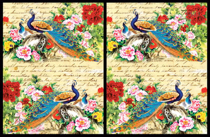 Brand Zero Luxury Speciality Decoupage Paper - Peacock Love