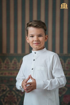 Terfi Kali Kurta White 2.0 For Kids-1