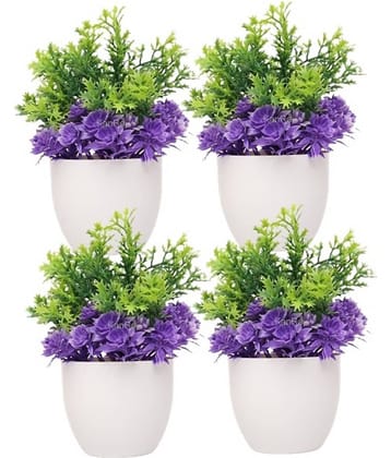 KanRaj - Multicolor Wild Artificial Bonsai ( Pack of 4 )