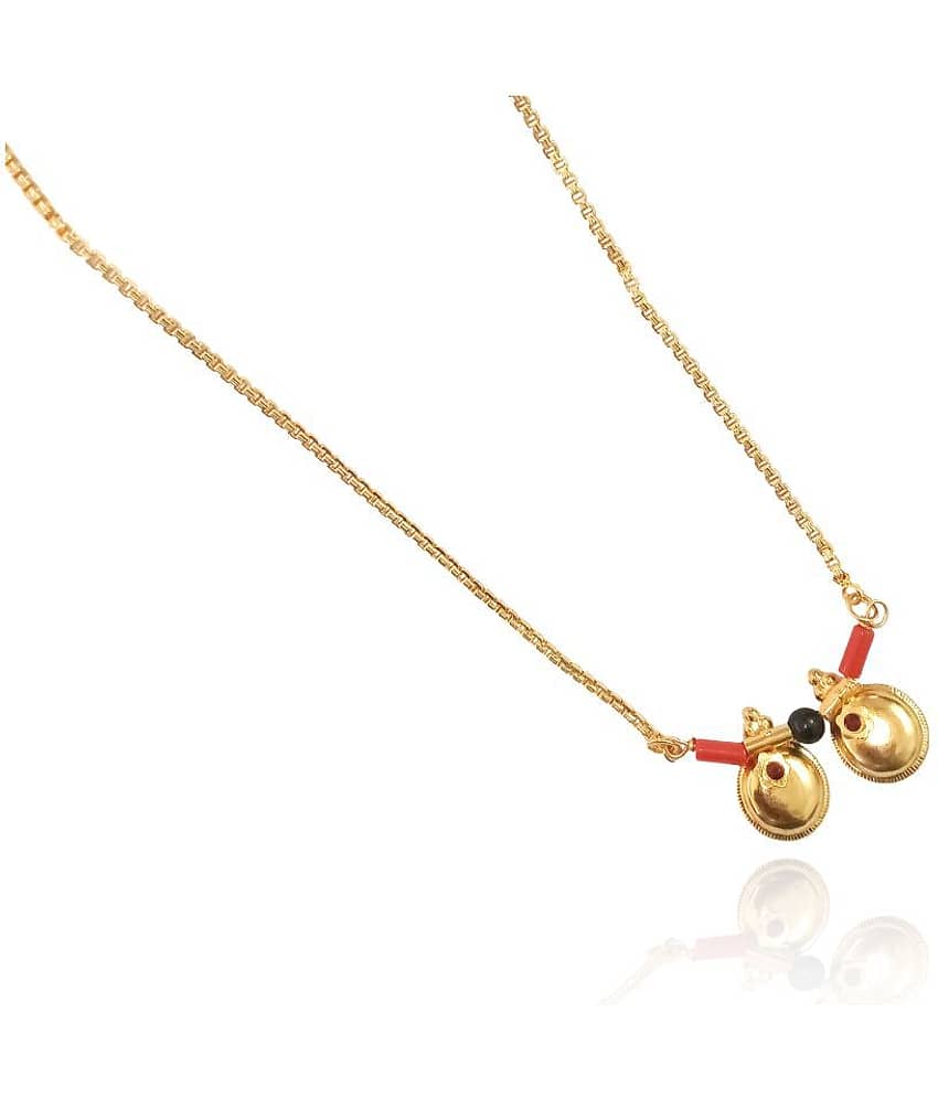 SHANKHRAJ MALL GOLD PLATED  LAXMI DESIGN NECKLACE MANGALSUTRA WOMEN-100353