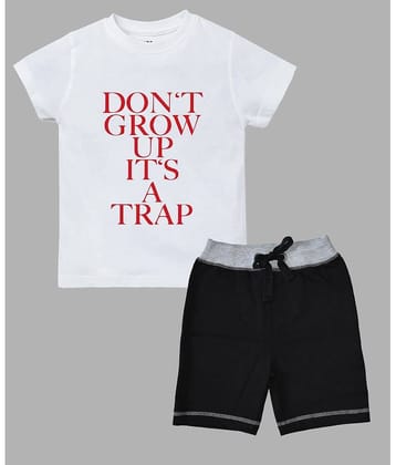 ETCHED DESIGN Pack of 1 Boys Cotton T-Shirt & Shorts Set ( Multicolor )