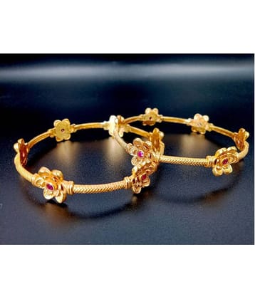 KRIMO Traditional Gold Plated Designer Bangles Jewellery For Women / Girls-100348